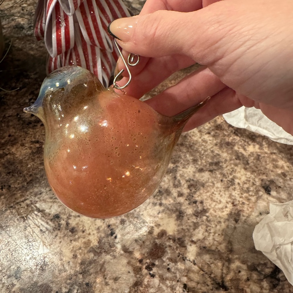 Glass Bird Ornament - Picture 6 of 6